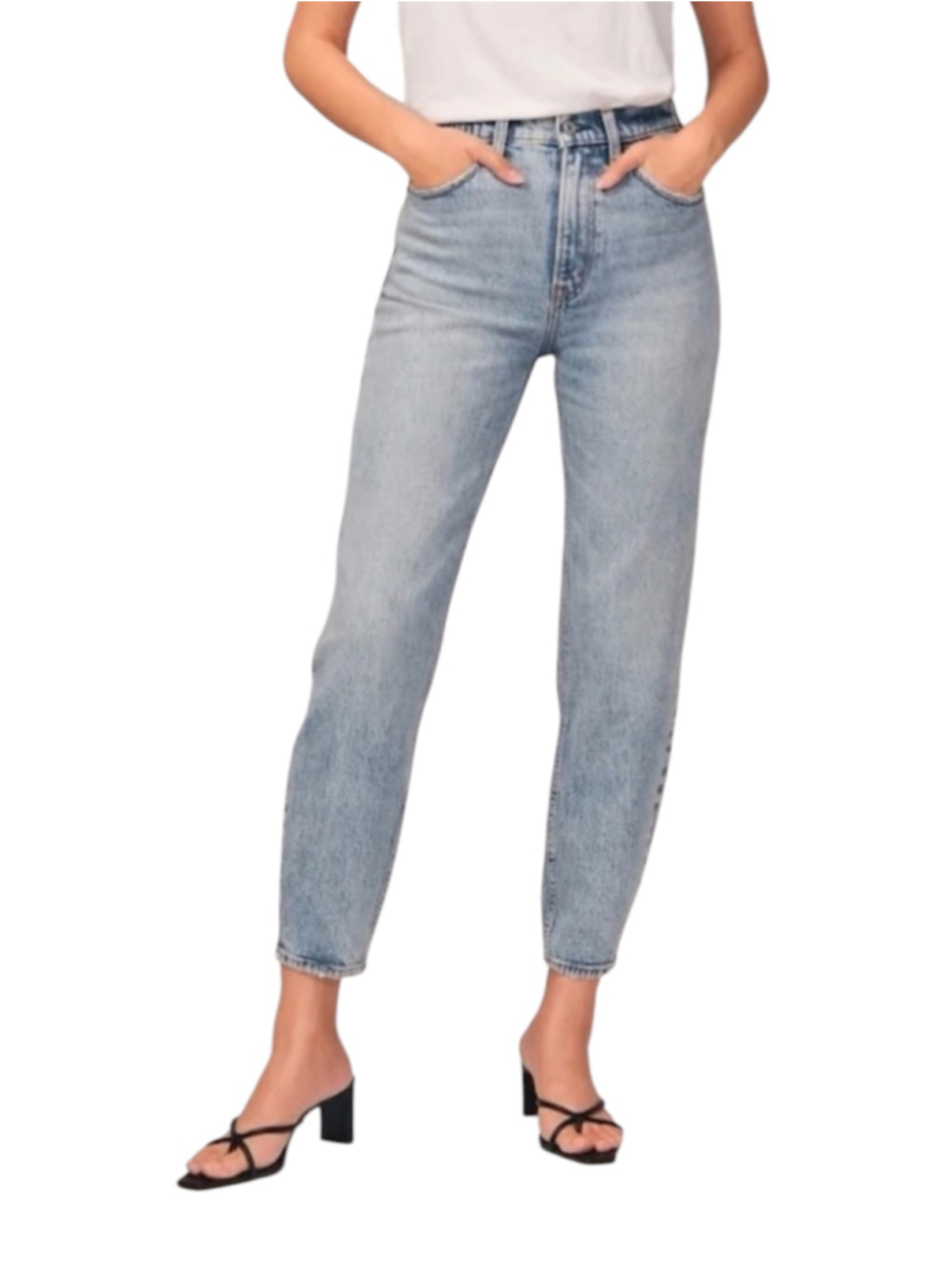 ABERCROMBIE & FITCH High Rise 80s Mom Jeans Size 27 Blue